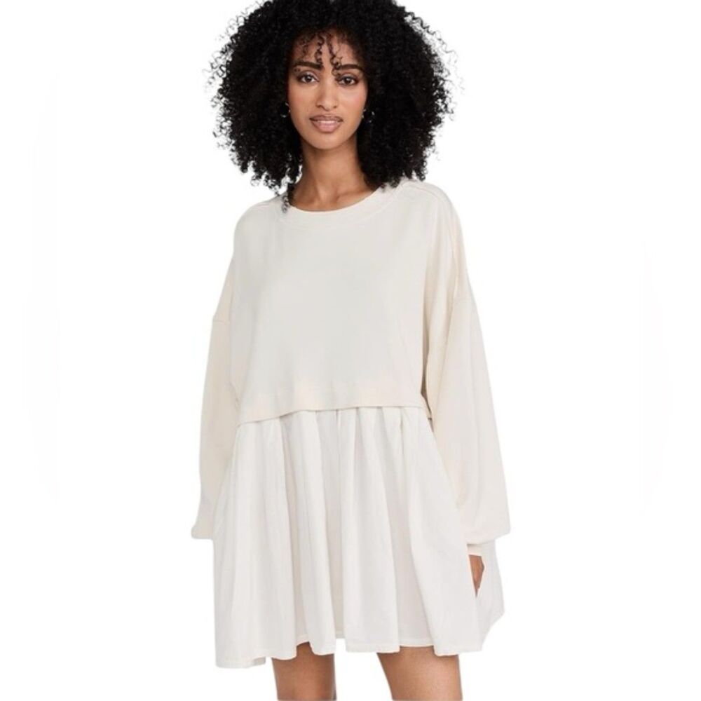 Free People Eleanor Layered Sweatshirt Minidress NWOT Size Medium